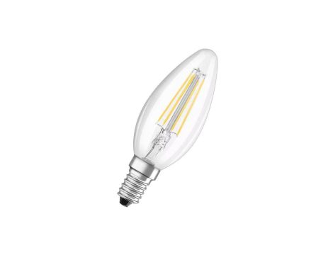 Żarówka Osram E14 filament 4,8W 2700K 827 ciepła biała 470lm ściemnialna świeca świeczka filament (1219)