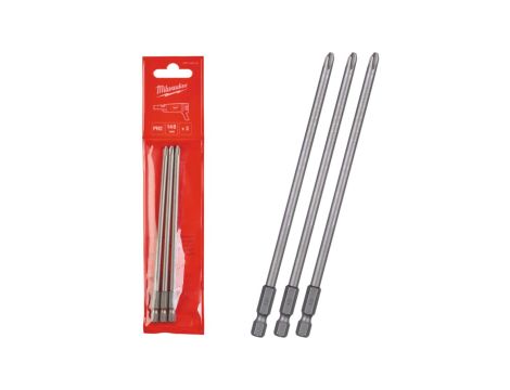 Bity do wkrętarki PH2 148mm 1/4 FSG 3szt MILWAUKEE