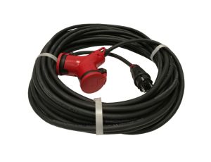 Przedłużacz budowlany jednofazowy elCORD 16A 230V IP44 20m H07RN-F 3G2,5 z wtyczką uni-schuko i podwójnym gniazdem 31126200