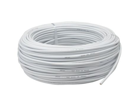 Przewód prądowy H03VV-F / OMY 300V 2x1 biały linka Elektrokabel /50m/