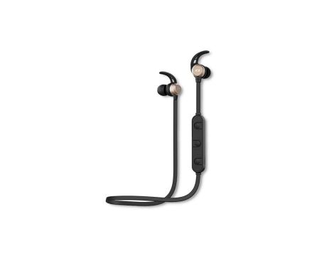 Qoltec Sportowe słuchawki bezprzewodowe BT 5.0 JL magnetyczne mikrofon Czarne