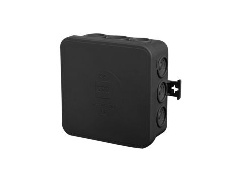 Puszka hermetyczna n/t E12 85x85x39mm pusta IP55 bezhalogenowa czarna 0297-02