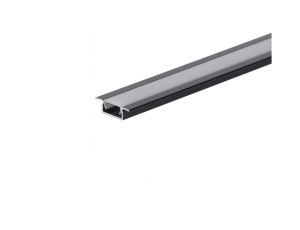 Profil led Basic Plus 1m czarny z osłoną mleczną MLF