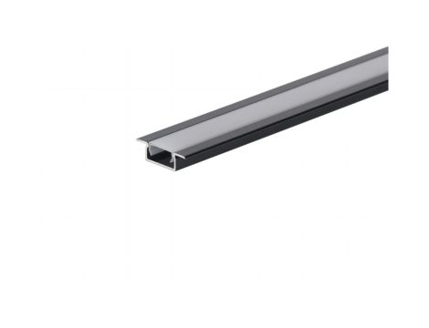 Profil led Basic Plus 1m czarny z osłoną mleczną MLF