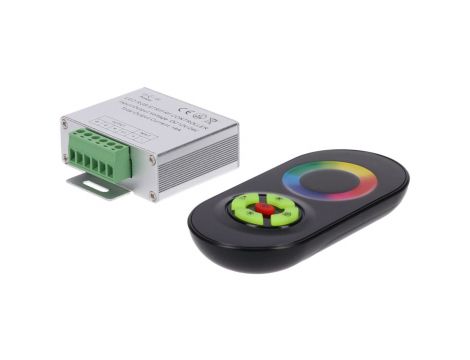 Sterownik LED RGB 3x6A touch RF czarny 12-24V Prescot