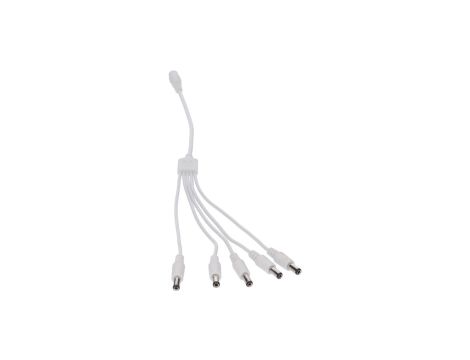 Rozgałęźnik DC 5.5X2.1 5W-1G biały 32cm 22/20awg