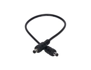 Przedłużka DC 5.5/2.1 1W-1W czarna 30cm 22/20awg