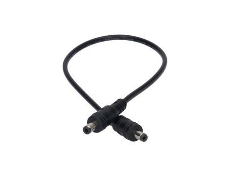 Przedłużka DC 5.5/2.1 1W-1W czarna 30cm 22/20awg
