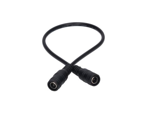 Przedłużka DC 5.5/2.1 1G-1G czarna 30cm 22/20awg