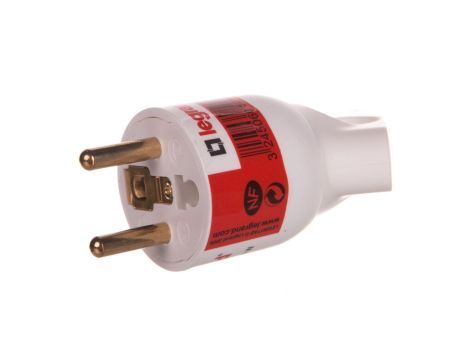 HELMO Wtyczka przenośna 2P+Z 16A z uchwytem biała, 050103