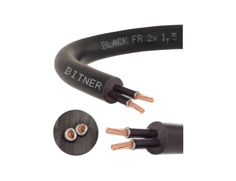 Przewód sterowniczy prądowy BiT 500 Black FR 300/500V 2x1,5 linka do ziemi Bitner /100m/