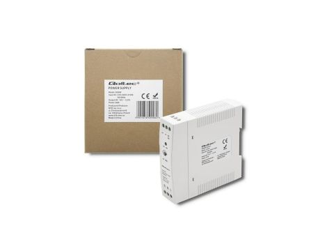 Qoltec Zasilacz na szynę DIN 20W 12V 1.67A Biały Slim
