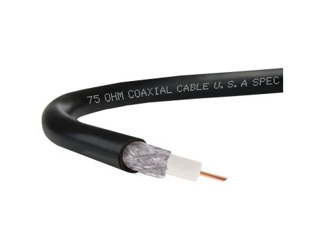 Przewód antenowy zewnętrzny żelowany 75ohm RG 6 1,0/4,8/7,0 Cu czarny /305m/