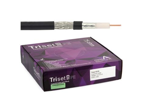 Przewód koncentryczny antenowy żelowany 75ohm TRISET-113 1,13/4,8/6,8 Cu ekran 80 Triset /100m/