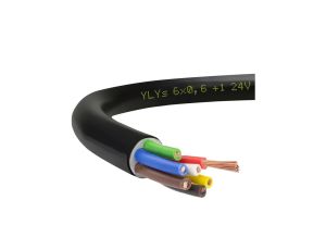 Przewód przyczepowy samochodowy YLYs 6x0,6 + 1x1 24V Elektrokabel /25m/