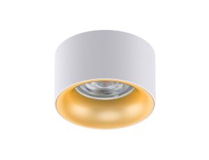 Oprawa podtynkowa / tuba Maclean, punktowa, okrągła, aluminiowa, GU5.3, 70x40mm, kolor biały/złoty, MCE457 W/G