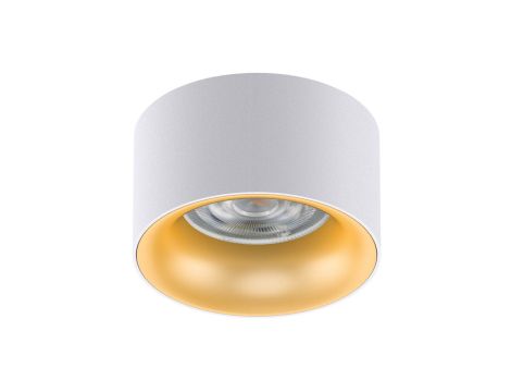 Oprawa podtynkowa / tuba Maclean, punktowa, okrągła, aluminiowa, GU5.3, 70x40mm, kolor biały/złoty, MCE457 W/G
