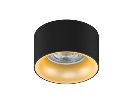 Oprawa podtynkowa / tuba Maclean, punktowa, okrągła, aluminiowa, GU5.3, 70x40mm, kolor czarny/złoty, MCE457 B/G