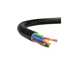 Przewód przyczepowy samochodowy YLYs 6x1 + 1x1,5 24V Elektrokabel /100m/