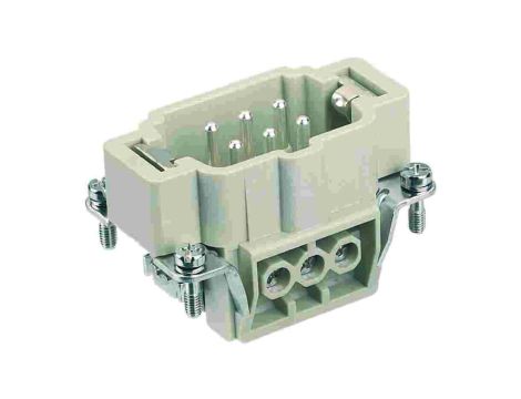 Złącze HAN prostokątne męskie 6pin 16A 90V 09360062601