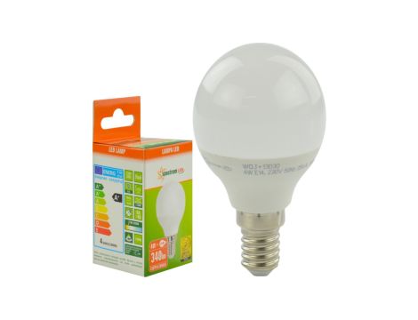 Żarówka LED E14 230V 4W kula 300lm ciepła