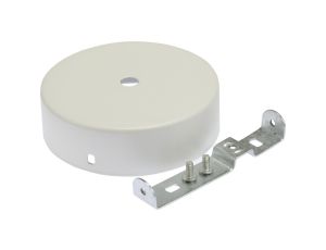 Podsufitka metalowa 1 otwór biała, fi 100