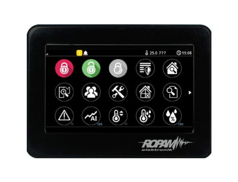 Panel dotykowy, 4,3” TFT LCD, rezystancyjny, montaż na płaskim podłożuzłącza stałe, kolor czarny