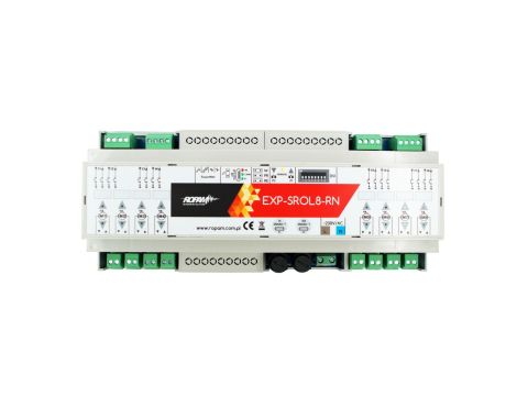 Sterownik rolet autonomiczny ze sterowaniem centralnym, 8 rolet 230V, obudowa DIN 12M, EXP-SROL8-RN