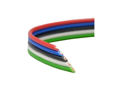 Przewód wstążkowy montażowy TLWY 5x0,35 150V kolorowy Technokabel /50m/