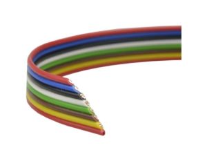 Przewód wstążkowy montażowy TLWY 8x0,22 150V kolorowy Technokabel /50m/