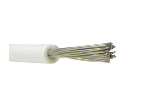 Kabel silikonowy SIF 180C 300/500V 1,5 ciepłoodporny LSOH biały linka TKD /100m/