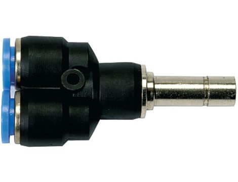 Rozdzielacz pneumatyczny do złącza wtykowego fi 12 mm na dwa odejścia 12 mm, tworzywo sztuczne