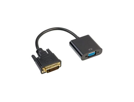 Konwerter adapter z kablem Akyga AK-AD-50 DVI 24+1 pin (m) / VGA (f) 15cm