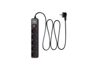 Listwa przeciwprzepięciowa Akyga AK-SP-05B 5 gniazd CEE 7/5 (Typ E) 3 m