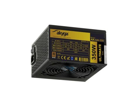 Zasilacz ATX 350W Akyga AK-U4-350 P4+4 PCI-E 6+2 pin 4x SATA APFC 80+ Bronze FAN 12cm