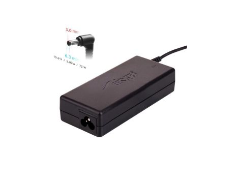 Zasilacz do notebooka Akyga AK-ND-14 15V / 5.0A 75W 6.3 x 3.0 mm TOSHIBA 1.2m