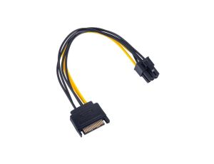 Adapter z kablem Akyga AK-CA-30 SATA (m) / PCI-E 6 pin (f) 15cm