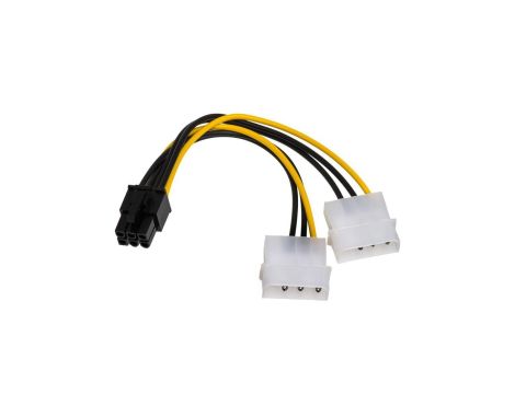 Adapter z kablem Akyga AK-CA-13 2x Molex (m) / PCI-E 6 pin (f) 15cm