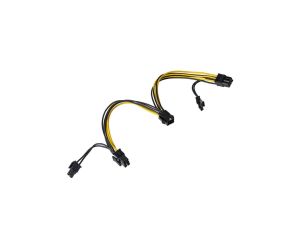 Adapter z kablem Akyga AK-CA-55 PCI-E 6 pin (m) / 2x PCI-E 6+2 pin (f) 2x 15cm