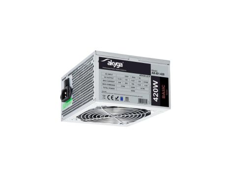 Zasilacz ATX 420W Akyga AK-B1-420 P4 3x SATA 2x Molex PPFC FAN 12cm