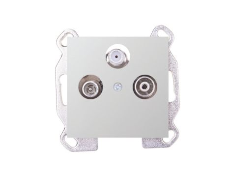 POLO FIORENA metal. Gniazdo antenowe R/TV/SAT koń.