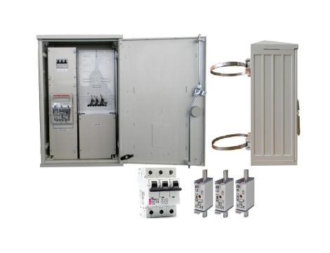 Rozdzielnica licznikowa, złącze pomiarowe TAURON na słup + listwa zaciskowa ZP40x60-1P3F-0_LZ-RB_0M-S