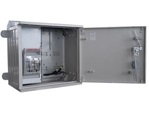 Rozdzielnica licznikowa, złącze pomiarowe na elewacje + listwa zaciskowa ZP40x40-1P3F-0_LZ-RB_0-E