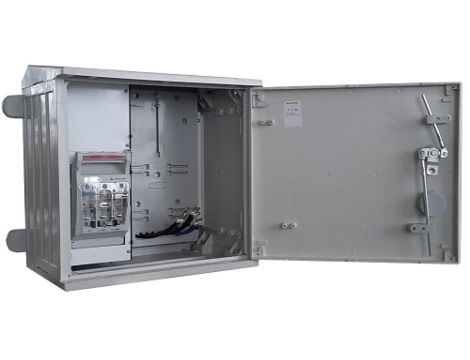 Rozdzielnica licznikowa, złącze pomiarowe na elewacje + listwa zaciskowa ZP40x40-1P3F-0_LZ-RB_0-E