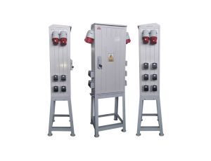 Rozdzielnica elektryczna budowlana na stojaku (10x2P+Z, 2x16A/5P, 2x32A/5P) RB40x80-K160-002210Z-P0