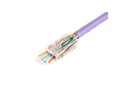 Wtyk RJ45 (8P8C) przelotowy kat.6 nieekranowany AWG 26-24 /woreczek zawiera 100szt./ X-ML-6U-EZ