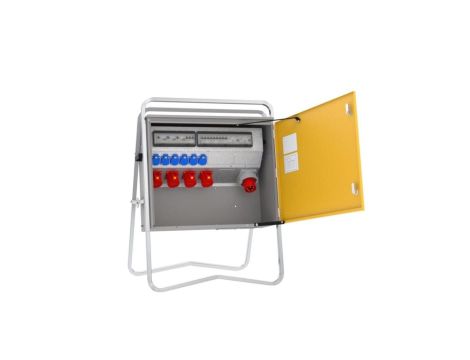 Rozdzielnica budowlana elBOX-L W63-004006 v2 IP44 wtyk CEE 63A-5P gniazda: 6xGK230V 16A 4xCEE 32A 5xRCCB 79451210