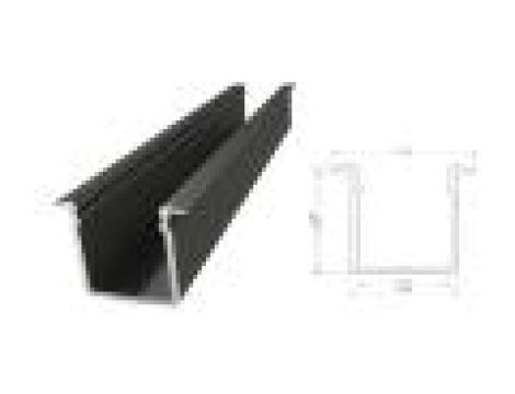 Wpuszczany profil LED czarny lakier 15x16mm 2010mm AL12-GLG3-LB-2020 GLALU