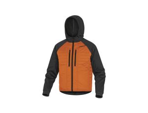 BLUZA Z DWÓCH MATERIAŁÓW: POLIAMID RIPSTOP PIKOWANY POWLEKANY PU I POLIESTER, 2 WARSTWY LAMINOWANE