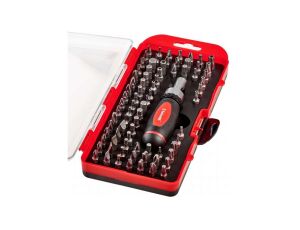 Zestaw BIT 79 elementów z grzechotką wkrętak - Schmith